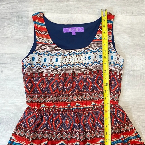 Jolie Boho Aztec Print Summer Dress Size 6 - Picture 11 of 17
